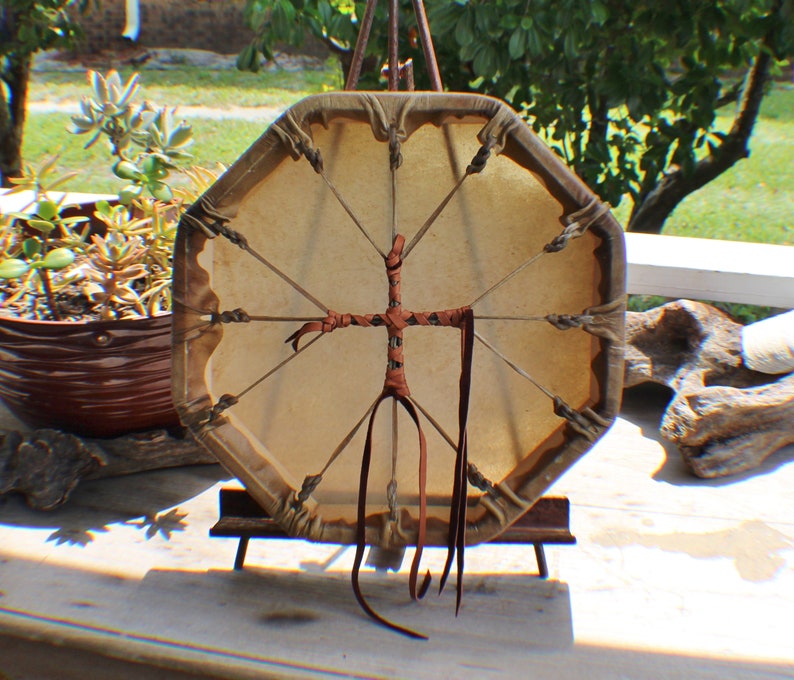 13 Elk Hide Hand Drum Native American Made William Etsy