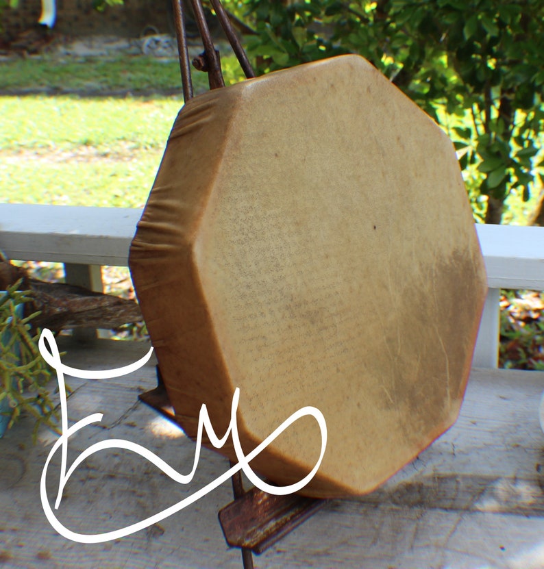 13 Elk Hide Hand Drum Native American Made William Etsy