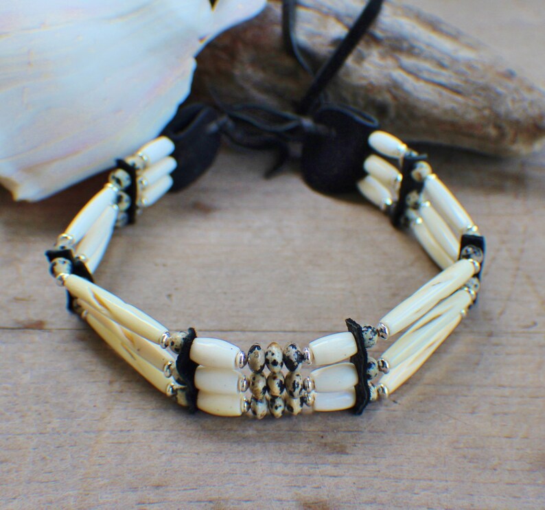Native Choker w Dalmatian Jasper Cherokee made William Lattie comes w Certificate of Authenticity FREE US SHIPPING