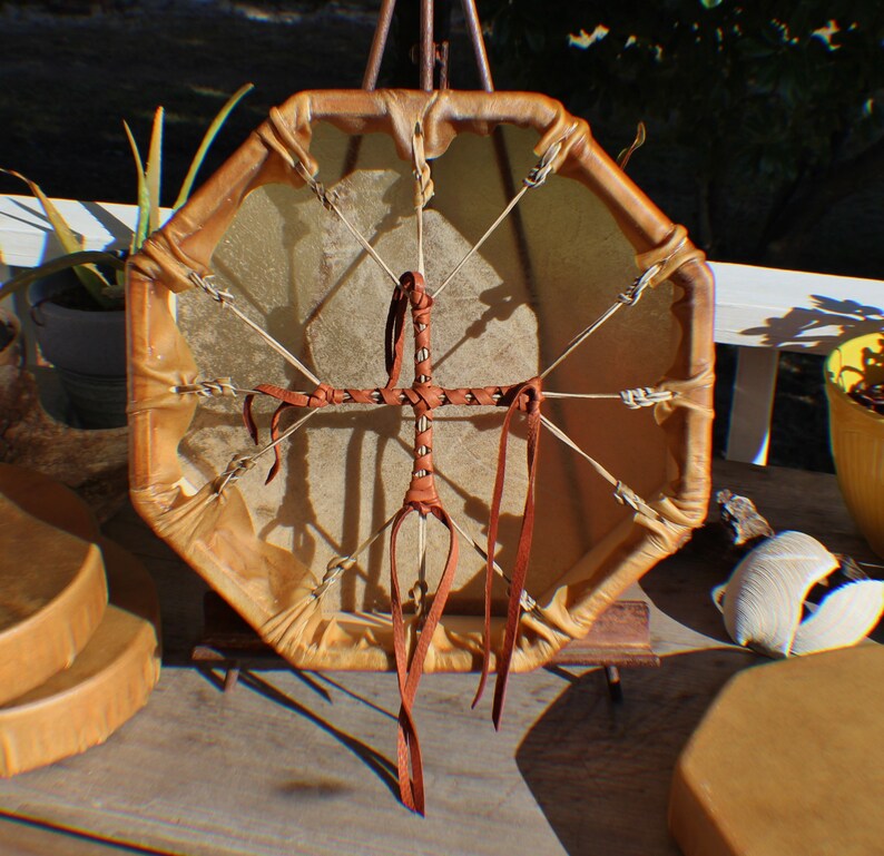 13 Elk Hide Hand Drum Native American Made William Etsy