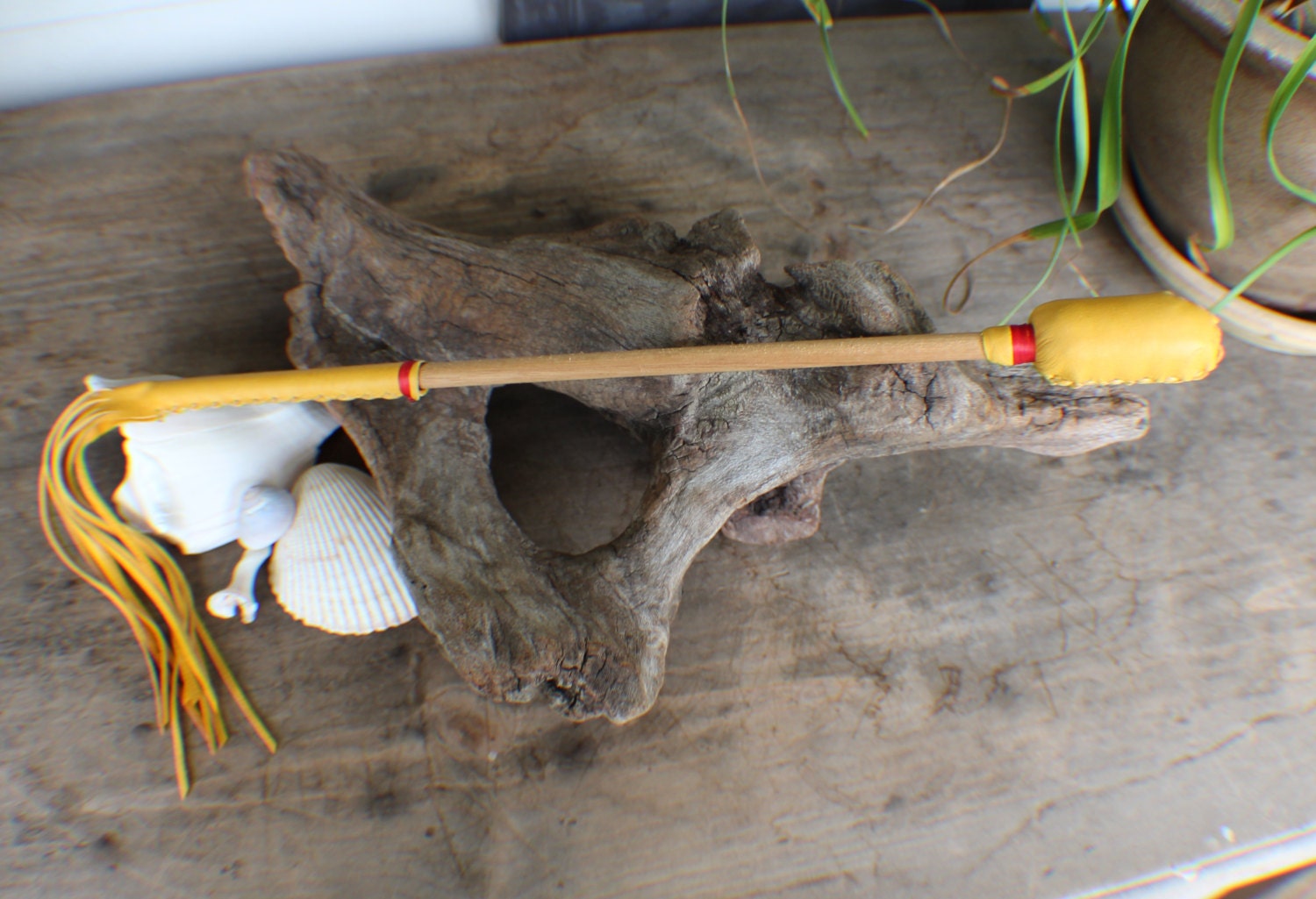 16 Hand Drum Beater w/ Fringe William Lattie Cherokee Etsy