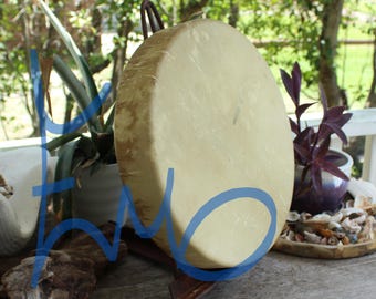 16&quot; Deer Hide Hand Drum Native Made William Lattie Cherokee comes w/ Certificate of Authenticity FREE US SHIPPING