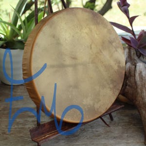 12&quot; Buffalo Hide Hand Drum Native Made William Lattie Cherokee comes w/ Certificate of Authenticity FREE US SHIPPING