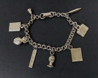 Vintage Child’s School Education Charm Bracelet