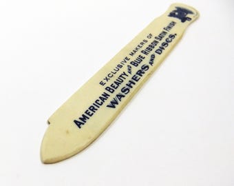 Krips - Mason Machine CO.  Antique Advertising Celluloid Measure Letter Opener