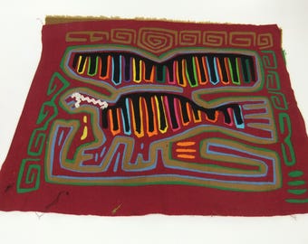 Vintage Mola Panel Flying Bird