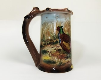 Bavarian German Gerold-Porzellan Large Puzzle Trick Stein Pheasant Bird