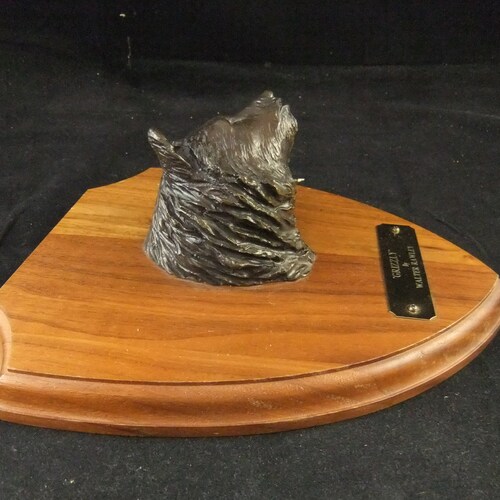 Mounted Bronze Grizzly Bear Head – Bronze shops Sculpture - New Mexico Artist – Walter Rawley