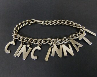 Vintage Cincinnati Ohio Charm Bracelet