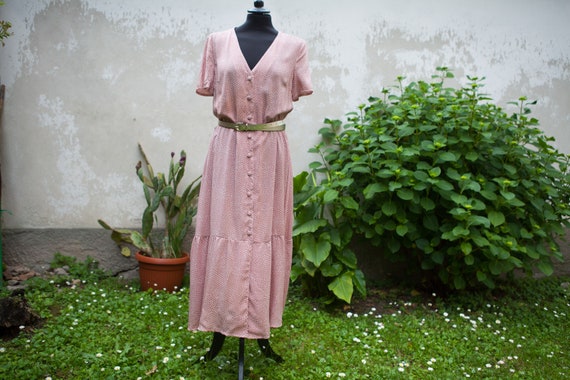 artisanal blush midi dress Liana Midi Dress