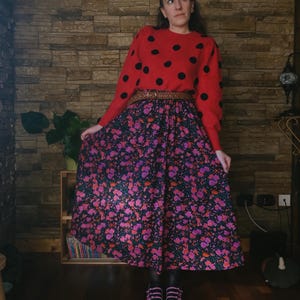 Spódnica Audrey // Mam zamiar mezza ruota in viscosa fiori arancio