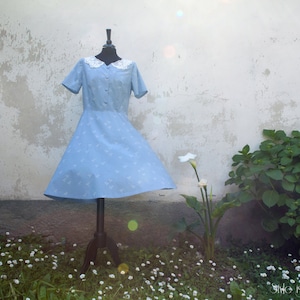 Bye Bye Birdie Sugar Paper origami 50s dress // Vestito color carta da zucchero con piccoli origami