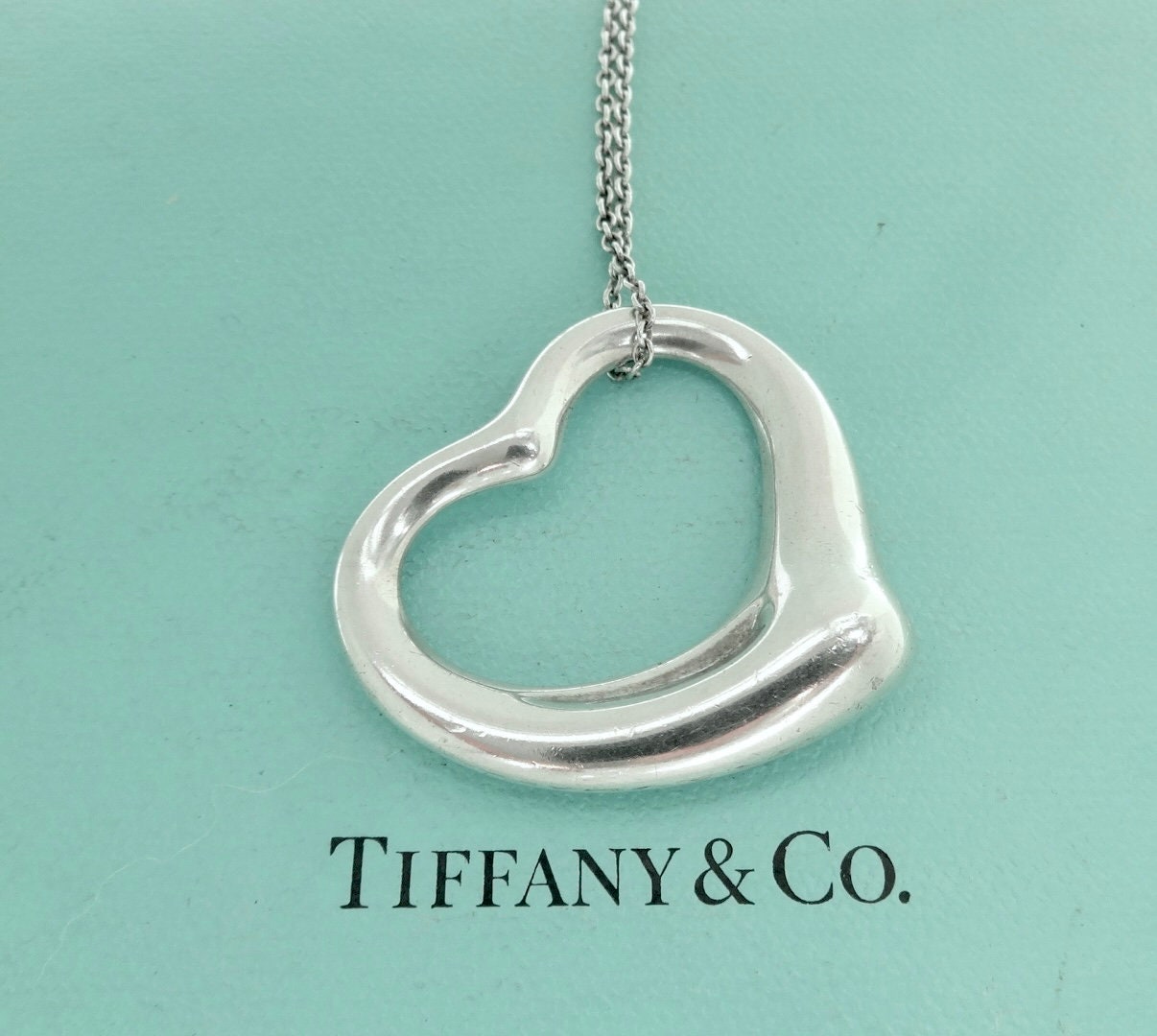 【Old Tiffany】open heart necklace Tiffany & Co Elsa Peretti Heart Pendan | All The Best Vintage