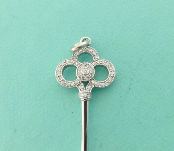 Tiffany Keys mini crown key pendant in 18k white gold with