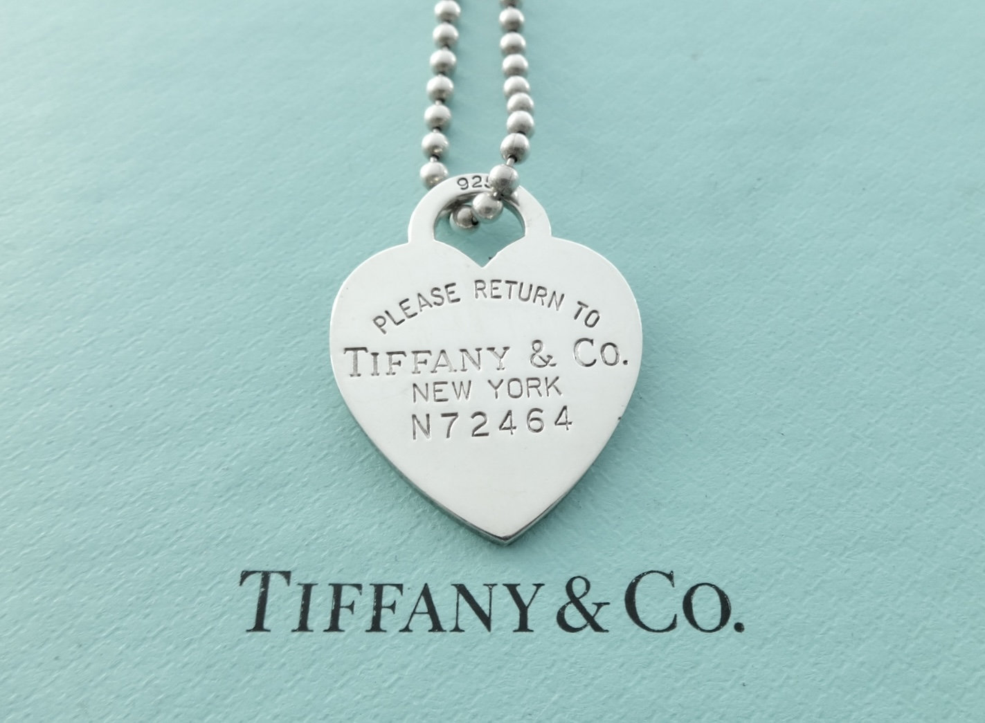 Tiffany co 925 necklace please return deals