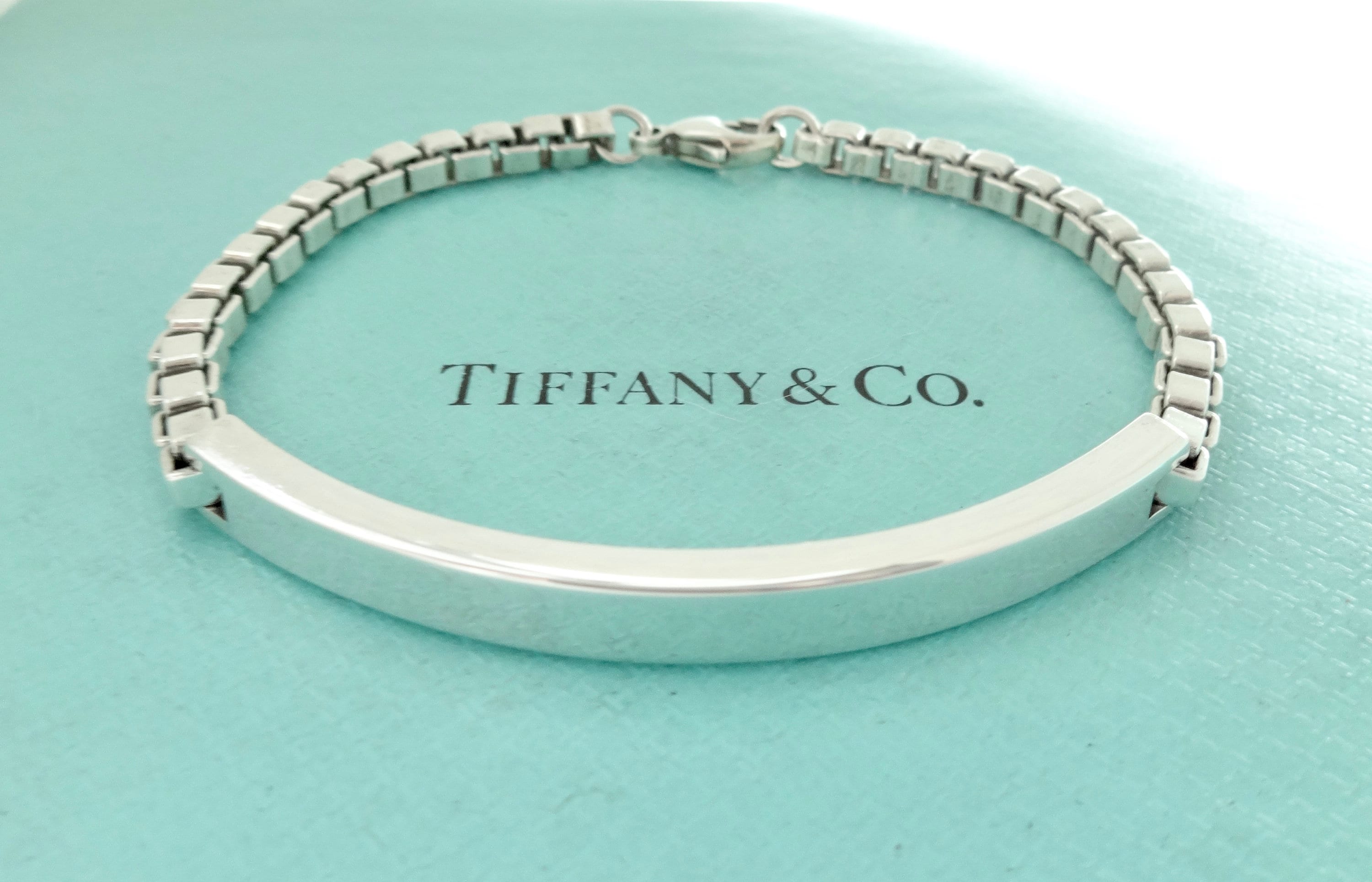 Authentic Tiffany Co. Venetian Bracelet Link ID Sterling Silver Bracelet Etsy