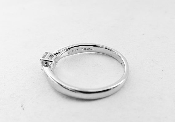 Authentic Tiffany & Co. Diamond Ring Platinum Sol… - image 3