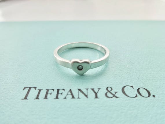 Authentic Tiffany Co. Paloma Picasso Heart Ring Sterling Silver