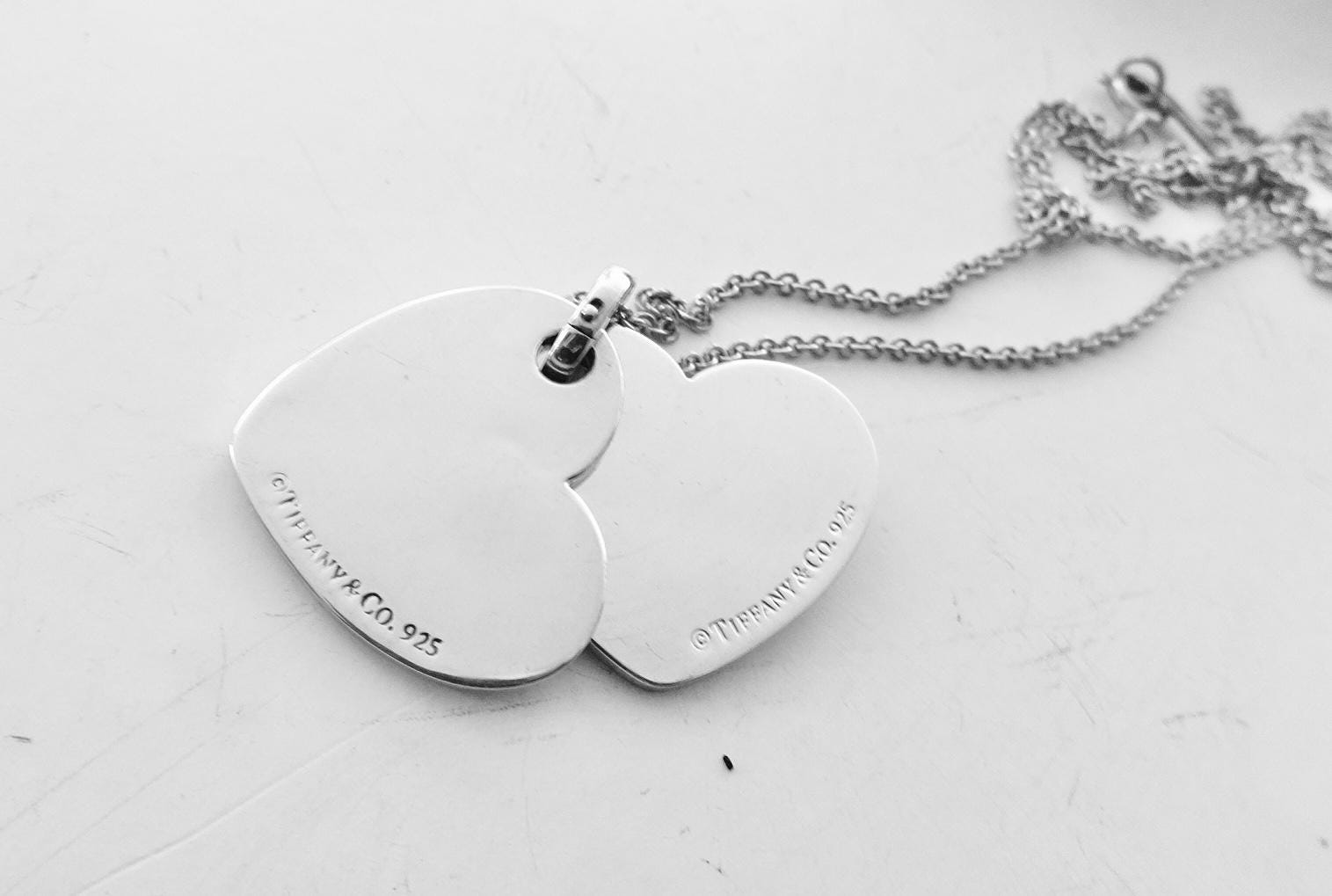 Authentic Return to Tiffany Double Heart Necklace Sterling