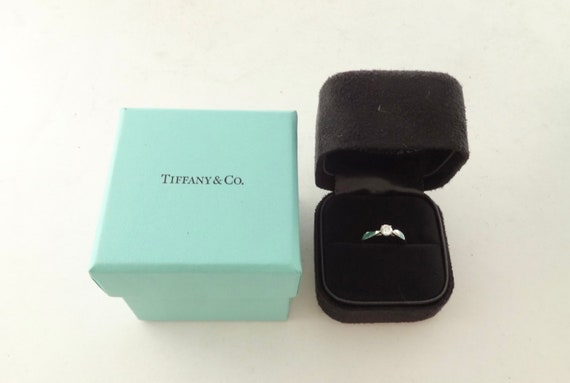 Authentic Tiffany & Co. Diamond Ring Platinum Sol… - image 6