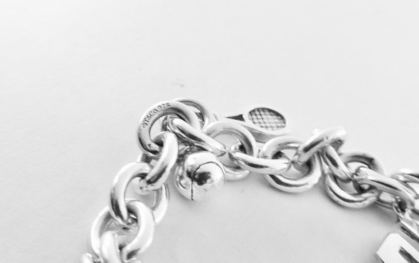 Rare! Authentic Tiffany & Co. Tennis Charm Bracelet Sterling