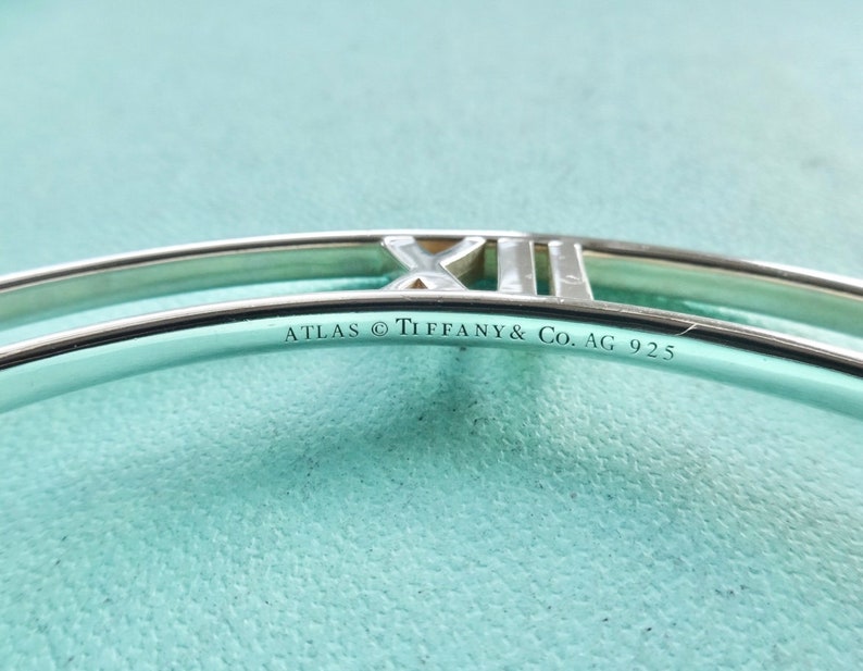Tiffany & Co Atlas Flat Bangle Bracelet Roman Numerals | Etsy