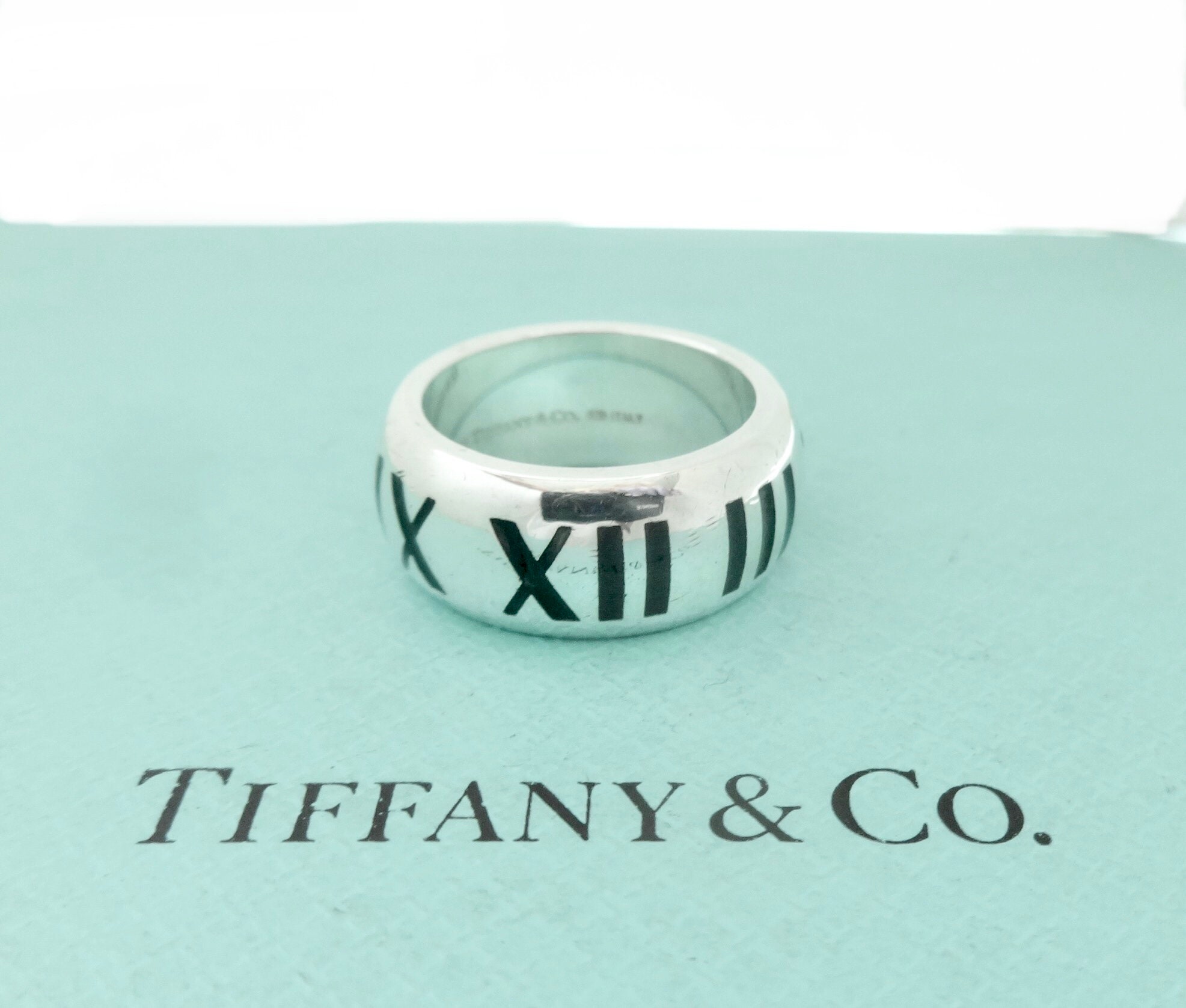 Tiffany & Co., Jewelry, Tiffany Co Sterling Silver Roman Numerals Atlas  Cuff Bangle Bracelet Small