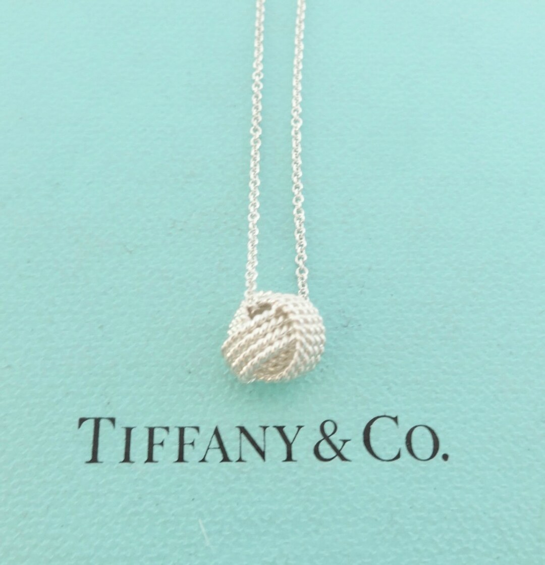 Authentic Tiffany & Co. Twist Knot Necklace Sterling Silver Etsy