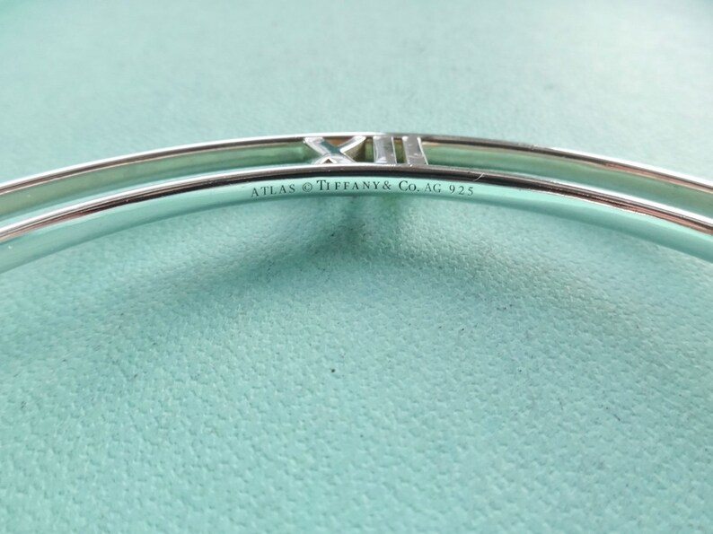 Tiffany & Co Atlas Flat Bangle Bracelet Roman Numerals | Etsy