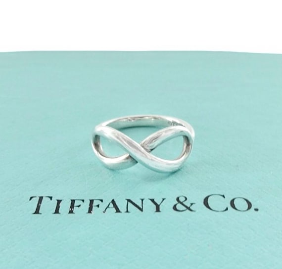 Authentic Tiffany & Co. Infinity Ring Sterling Silver Infinity  