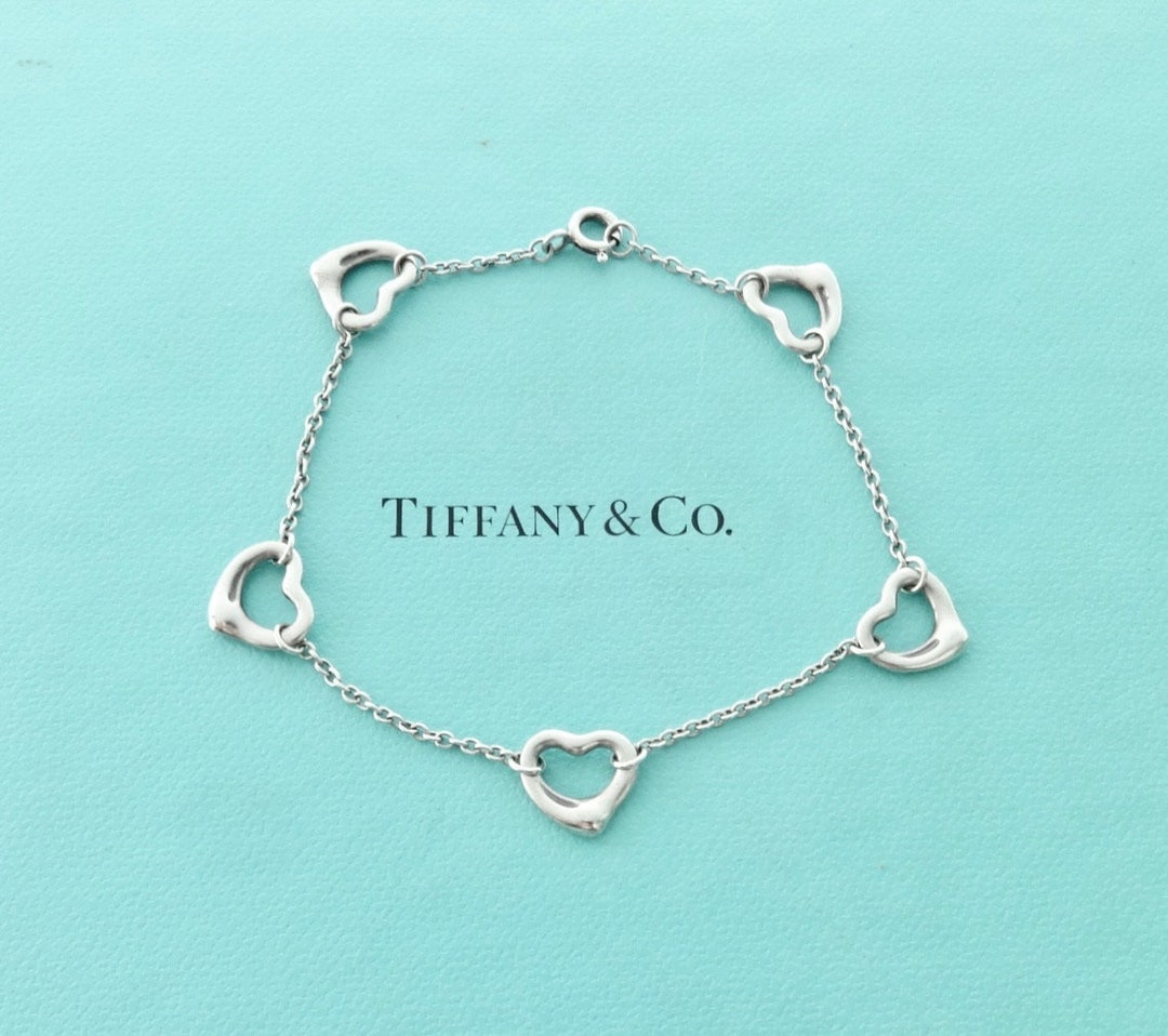 Authentic Tiffany & Co. Elsa Peretti Open Heart Bracelet