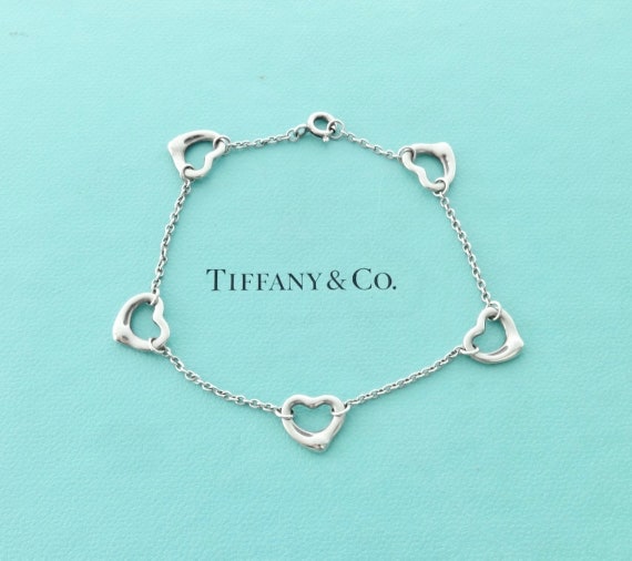 Authentic Tiffany & Co. Elsa Peretti Open Heart Bracelet