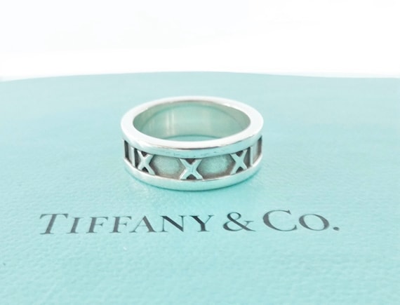 Authentic Tiffany & Co. Atlas Ring Sterling Silve… - image 1