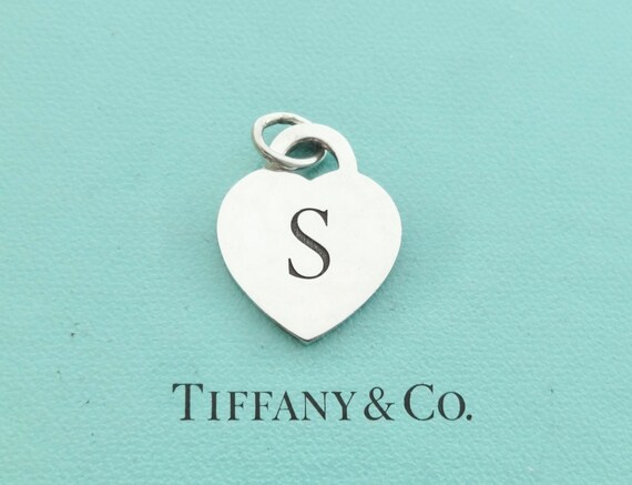 Alphabet heart tag shop letter charm and chain