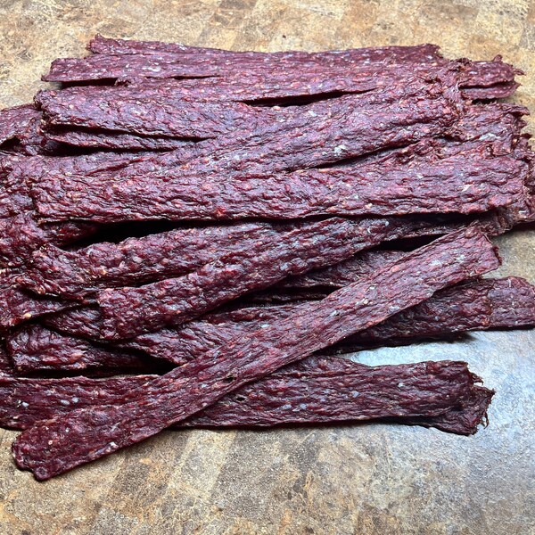 Half a pound of Hickory old 'Slim Jim' style beef Jerky