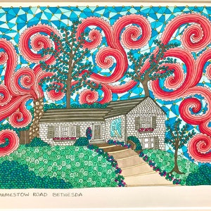 Retrato original hecho a mano de la casa, arte personalizado, representación arquitectónica, ilustración personalizada de las fotos
