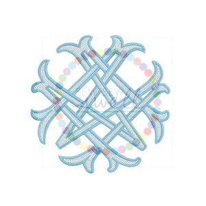 4 inch MM Double Intertwined Vintage Antique Monogram for Embroidery