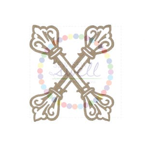 7 inch II Double Intertwined Vintage Antique Monogram for Embroidery