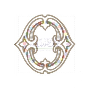 7 inch OO Double Intertwined Vintage Antique Monogram for Embroidery