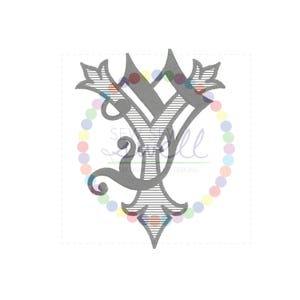 4 inch YY Double Intertwined Vintage Antique Monogram for Embroidery