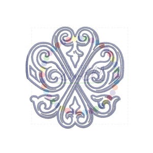3 inch PP Double Intertwined Vintage Antique Monogram for Embroidery