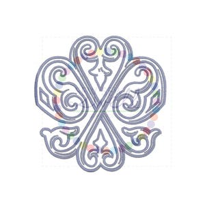4 inch PP Double Intertwined Vintage Antique Monogram for Embroidery