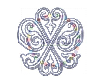 4 inch PP Double Intertwined Vintage Antique Monogram for Embroidery