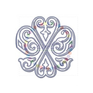 7 inch PP Double Intertwined Vintage Antique Monogram for Embroidery