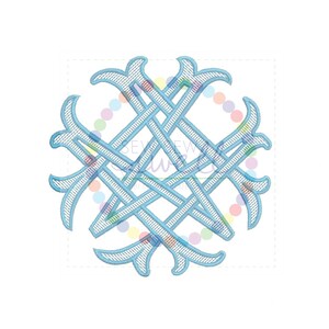 3 inch MM Double Intertwined Vintage Antique Monogram for Embroidery