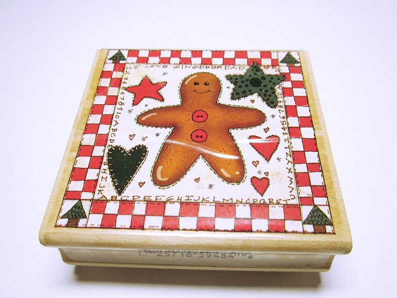 Gingerbread Man Rubber Stamp Gingerbread Man for Card Making Etsy