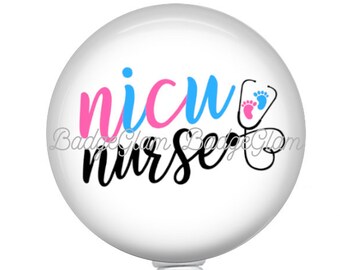 NICU Nurse Badge Reel - Baby Badge Reel - OB Nurse Badge Reel -  L&D Badge Reel - Nurse Gift - NICU - Baby Feet Badge Reel
