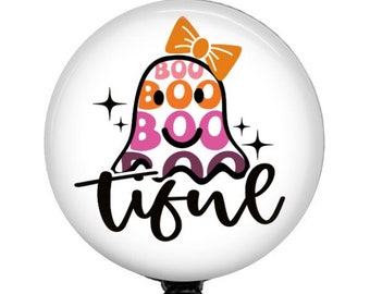 Boo-tiful badge reel - Nurses Halloween badge reel - Ghost badge reel - Halloween badge reel - Fall - holiday - retractable reel - boo
