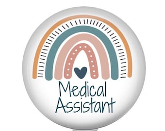 Medical Assistant Badge Reel - Medical Assistant Badge Holder - Medical Assistant gift - MA Badge Reel  -  1.5" Retractable Badge Reel