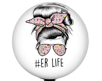 ER Tech Badge Reel - Tech Badge Holder - id Holder - ER Tech Gift - 1.5 inch Retractable badge reel
